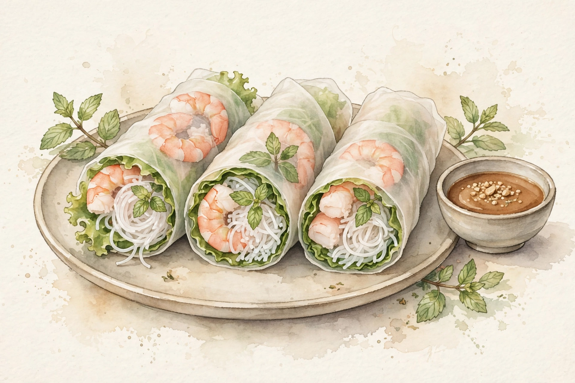 Vietnamese Shrimp Spring Rolls (Goi Cuon)