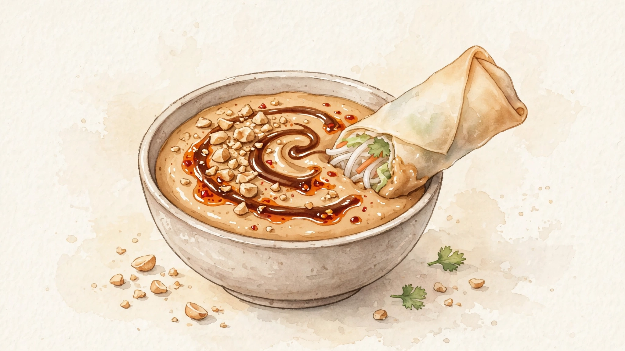 Peanut Dipping Sauce for Spring Rolls