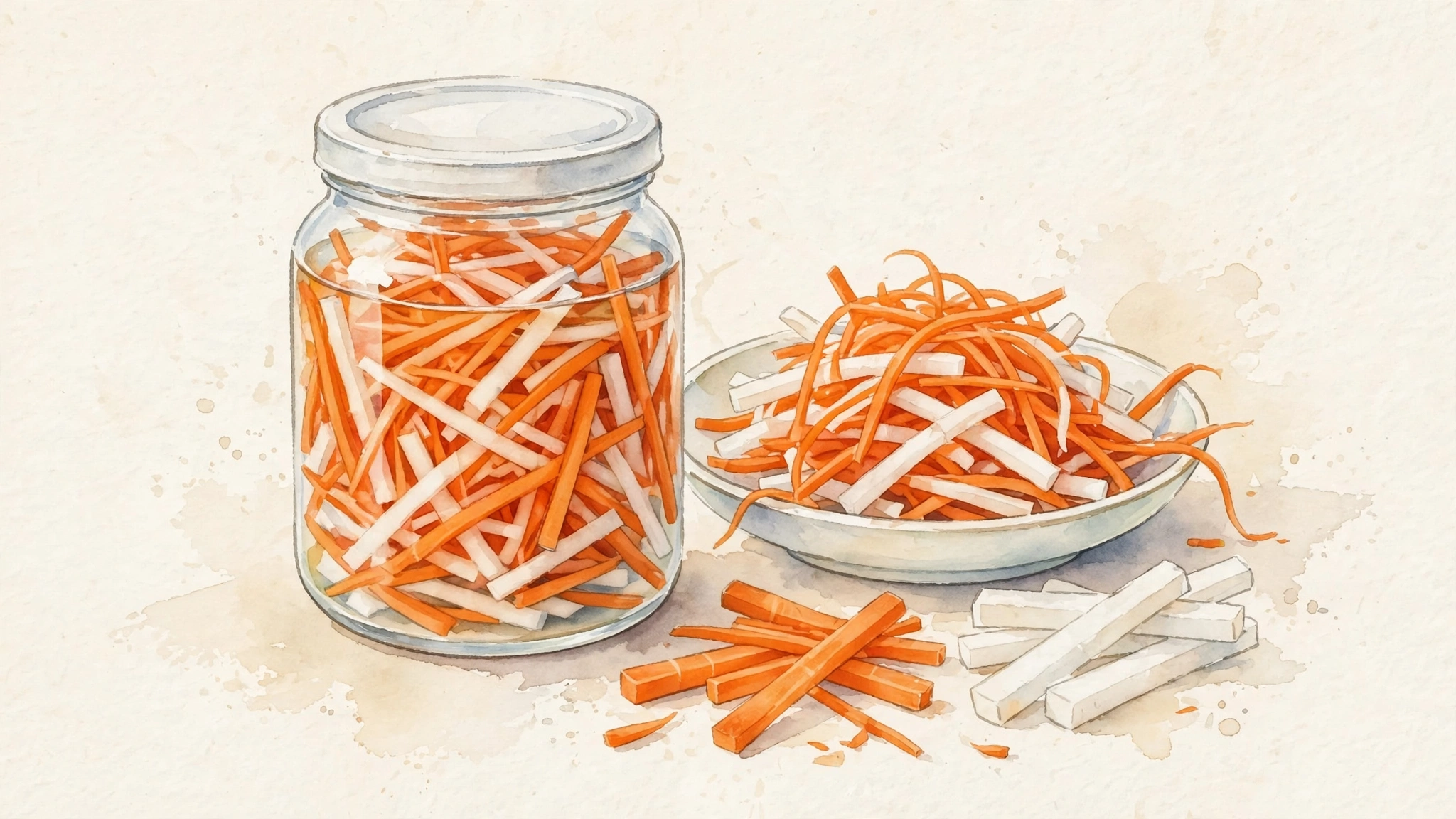 Vietnamese Pickled Carrots and Daikon (Do Chua)