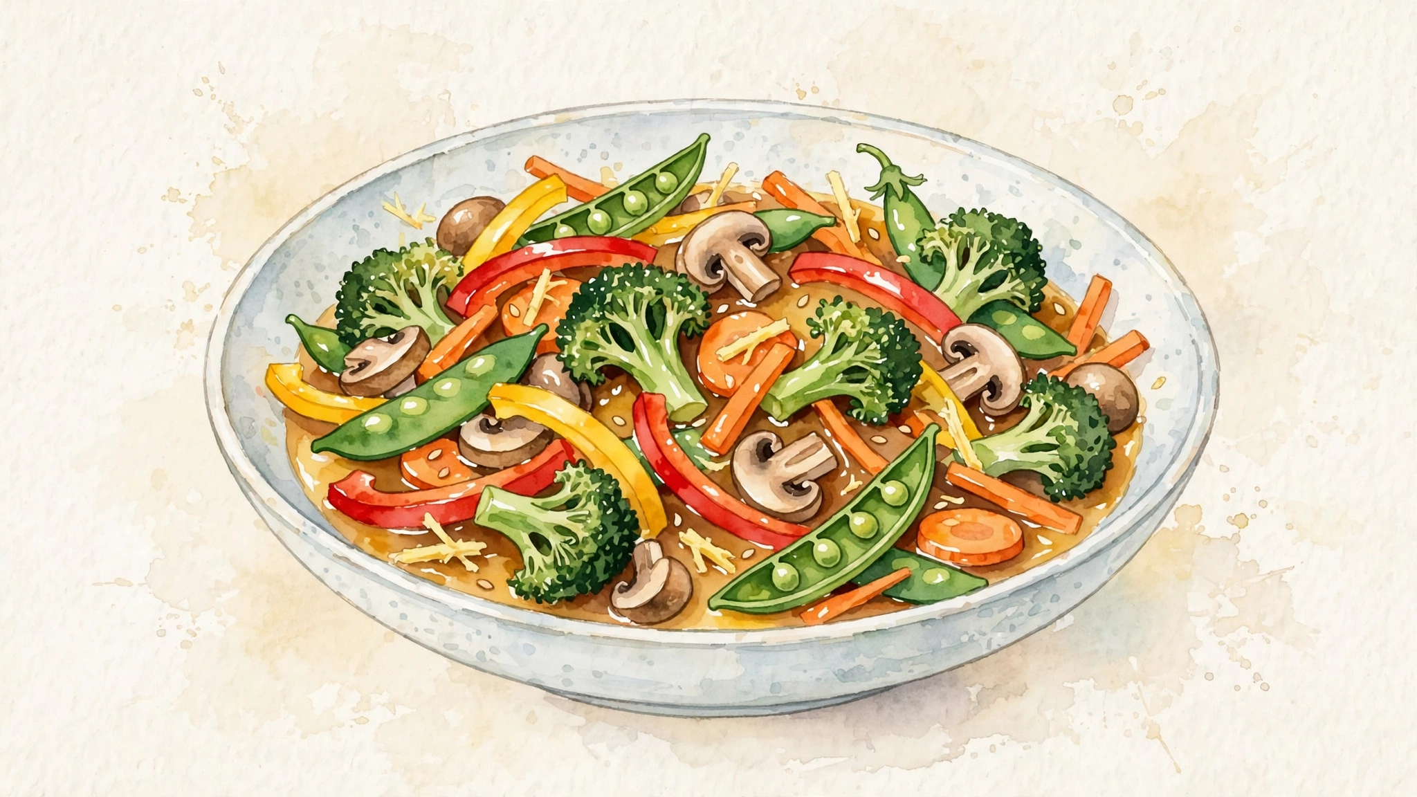 Mixed Vegetable Stir-Fry with Ginger Sauce