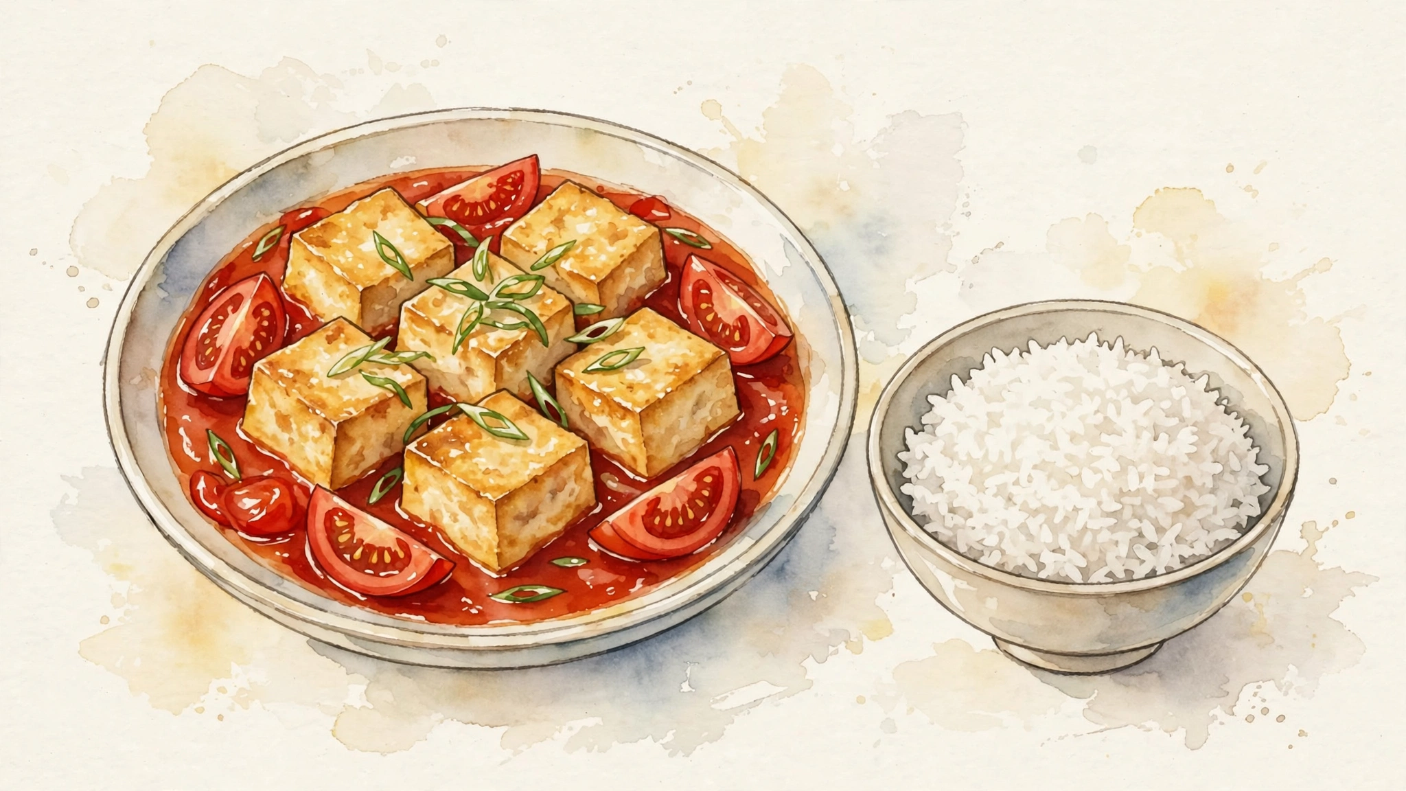 Vietnamese Tofu in Tomato Sauce (Dau Sot Ca Chua)